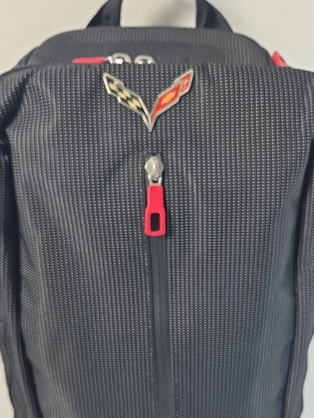 Chevrolet Corvette C7 Black Men's Everyday Backpack with Red Accents